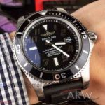 Perfect Replica Breitling Superocean II 44MM  Watch - Black Bezel Stainless Steel Case 